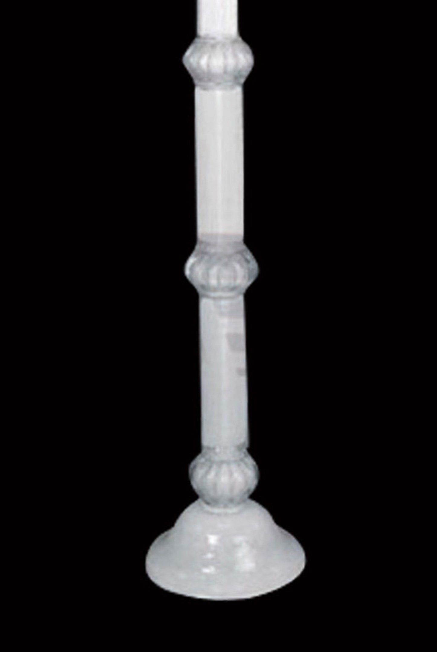 Vetreria Artistica Rosa Suprema 71" White Glass Frame With White Flower-Shaped Fabric Shade Floor Lamp