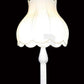Vetreria Artistica Rosa Suprema 71" White Glass Frame With White Flower-Shaped Fabric Shade Floor Lamp
