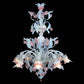 Vetreria Artistica Rosa Tagliato 8-Lights Blue and Pink Crystal Glass Chandelier