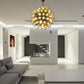 Vetreria Artistica Rosa Tramonto 109-Lights Gold Smoky Flame Glass Chandelier