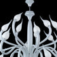 Vetreria Artistica Rosa Universo 18-Lights White Base With White Spike Shade Glass Chandelier