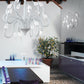 Vetreria Artistica Rosa Universo 18-Lights White Base With White Spike Shade Glass Chandelier