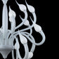 Vetreria Artistica Rosa Universo 18-Lights White Base With White Spike Shade Glass Chandelier