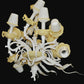 Vetreria Artistica Rosa Vento 12-Lights White Base With Ivory Details Glass Chandelier