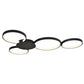 Vonn Lighting Capella 43" Multi-Ring Black Integrated LED Semi-Flush Mount