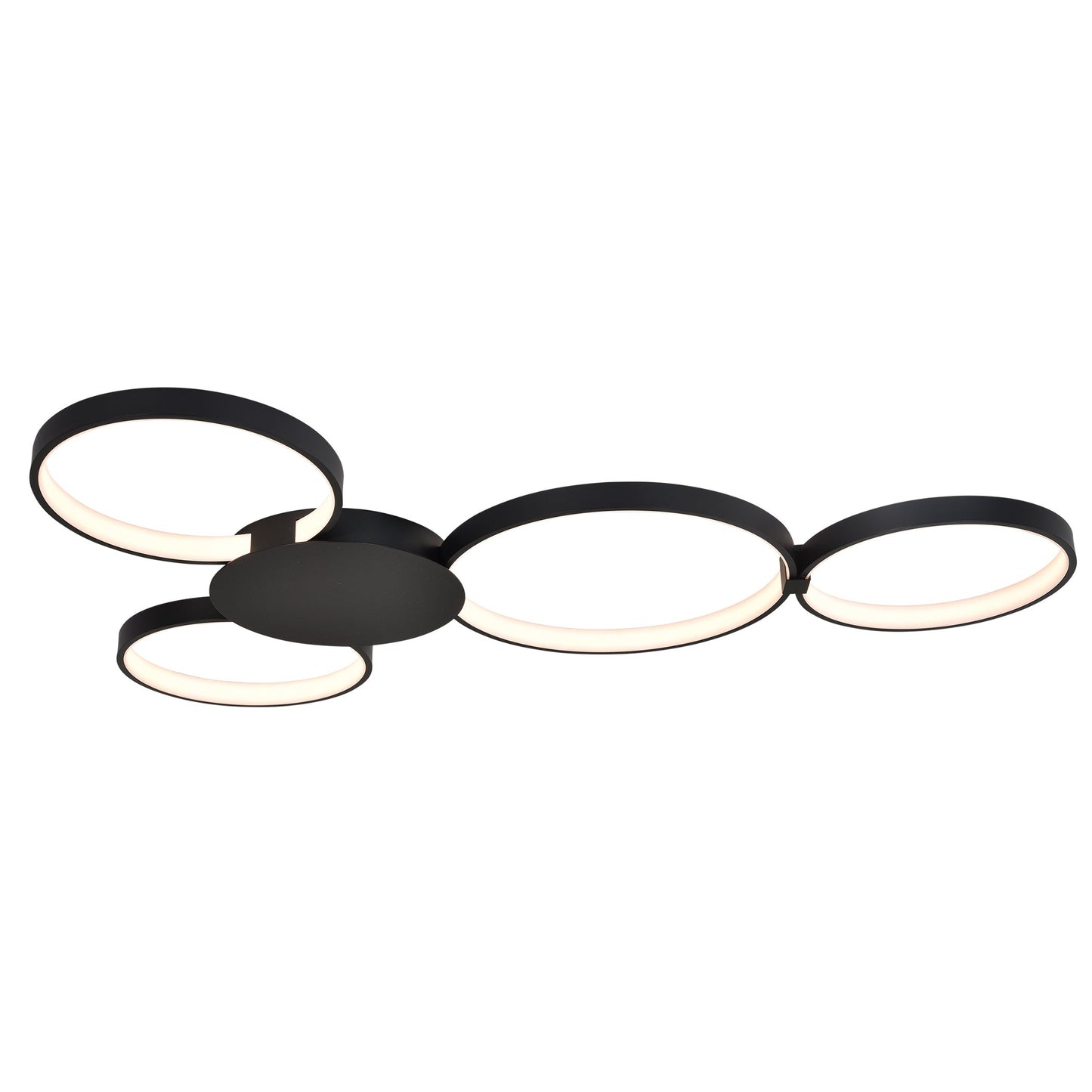 Vonn Lighting Capella 43" Multi-Ring Black Integrated LED Semi-Flush Mount
