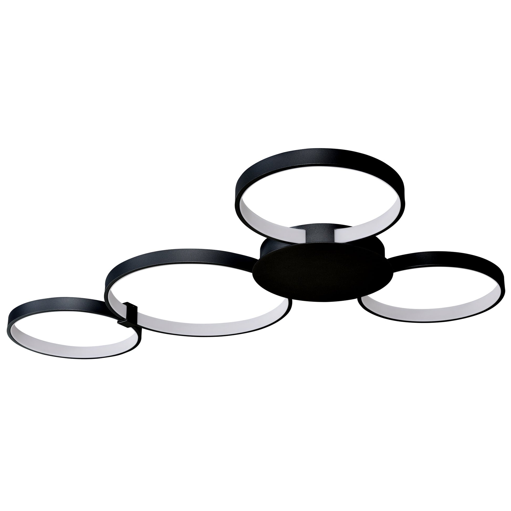Vonn Lighting Capella 43" Multi-Ring Black Integrated LED Semi-Flush Mount