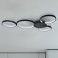 Vonn Lighting Capella 43" Multi-Ring Black Integrated LED Semi-Flush Mount