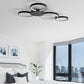 Vonn Lighting Capella 43" Multi-Ring Black Integrated LED Semi-Flush Mount