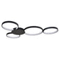 Vonn Lighting Capella 43" Multi-Ring Black Integrated LED Semi-Flush Mount
