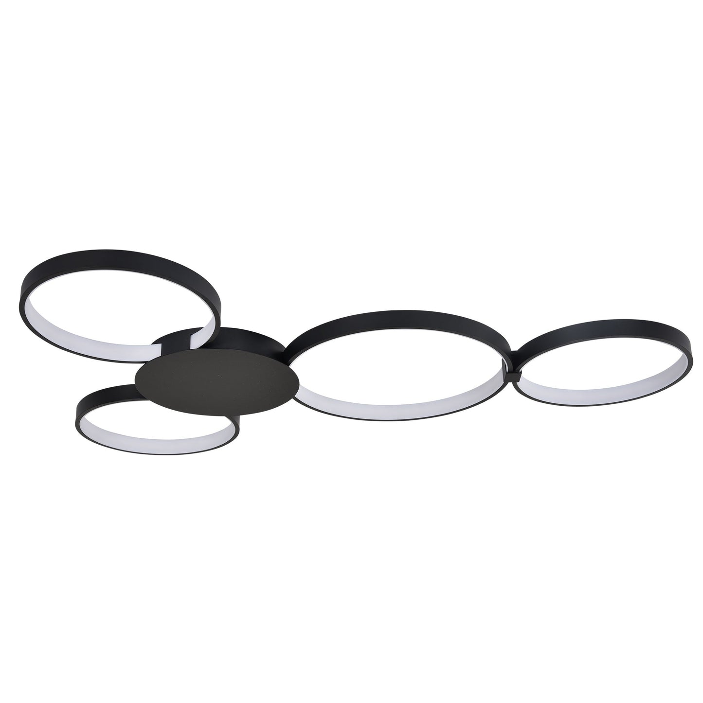 Vonn Lighting Capella 43" Multi-Ring Black Integrated LED Semi-Flush Mount