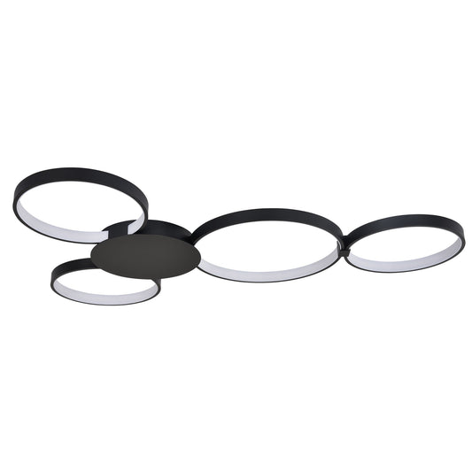 Vonn Lighting Capella 43" Multi-Ring Black Integrated LED Semi-Flush Mount