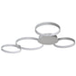 Vonn Lighting Capella 43" Multi-Ring Silver Integrated LED Semi-Flush Mount