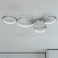 Vonn Lighting Capella 43" Multi-Ring Silver Integrated LED Semi-Flush Mount