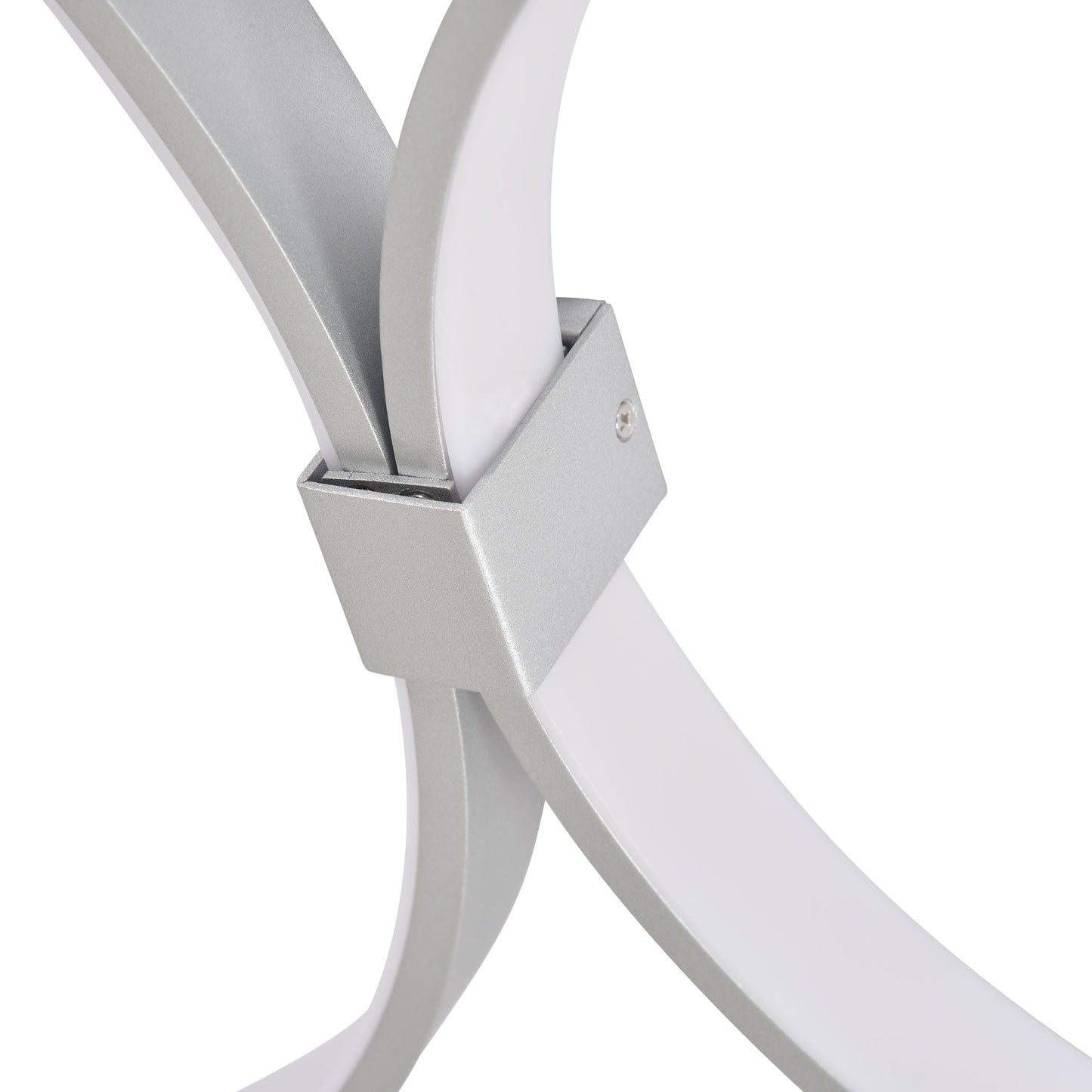 Vonn Lighting Capella 43" Multi-Ring Silver Integrated LED Semi-Flush Mount