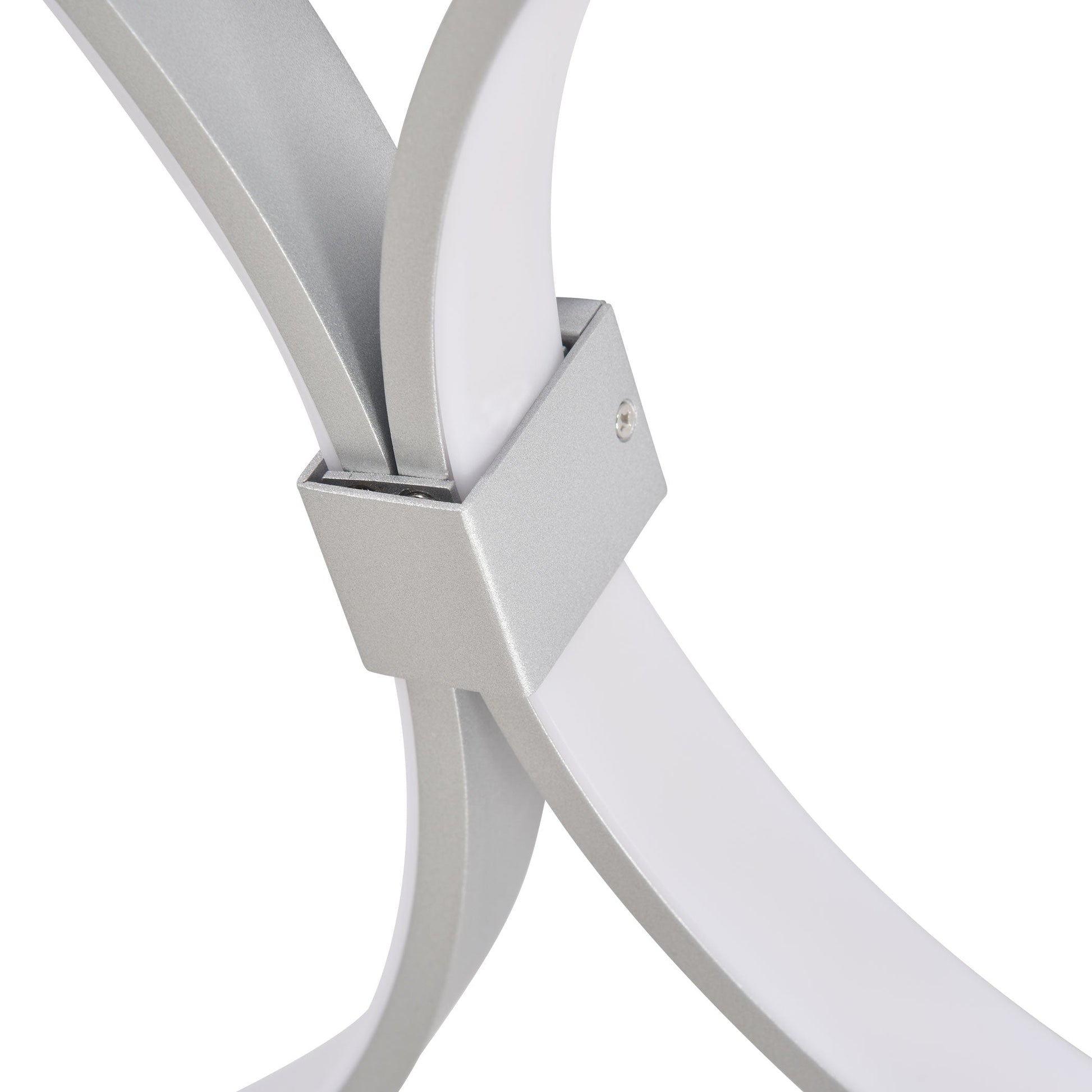 Vonn Lighting Capella 43" Multi-Ring Silver Integrated LED Semi-Flush Mount