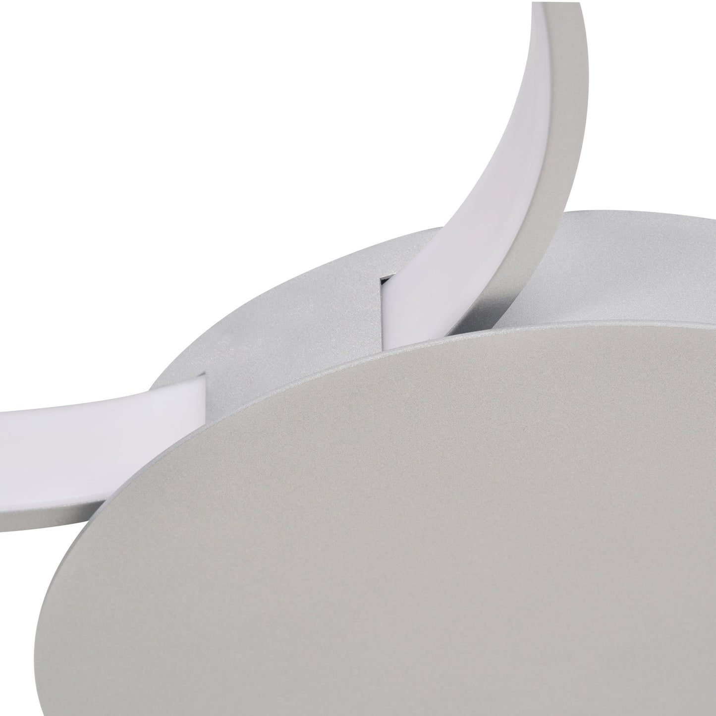 Vonn Lighting Capella 43" Multi-Ring Silver Integrated LED Semi-Flush Mount