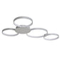 Vonn Lighting Capella 43" Multi-Ring Silver Integrated LED Semi-Flush Mount