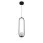 Vonn Lighting Capri 7" Black Integrated LED Pendant With Frosted White Glass Shade