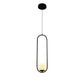 Vonn Lighting Capri 7" Black Integrated LED Pendant With Frosted White Glass Shade