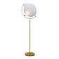 Vonn Lighting Como 60" Antique Brass Integrated LED Floor Lamp With Silver Shade