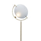 Vonn Lighting Como 60" Antique Brass Integrated LED Floor Lamp With Silver Shade