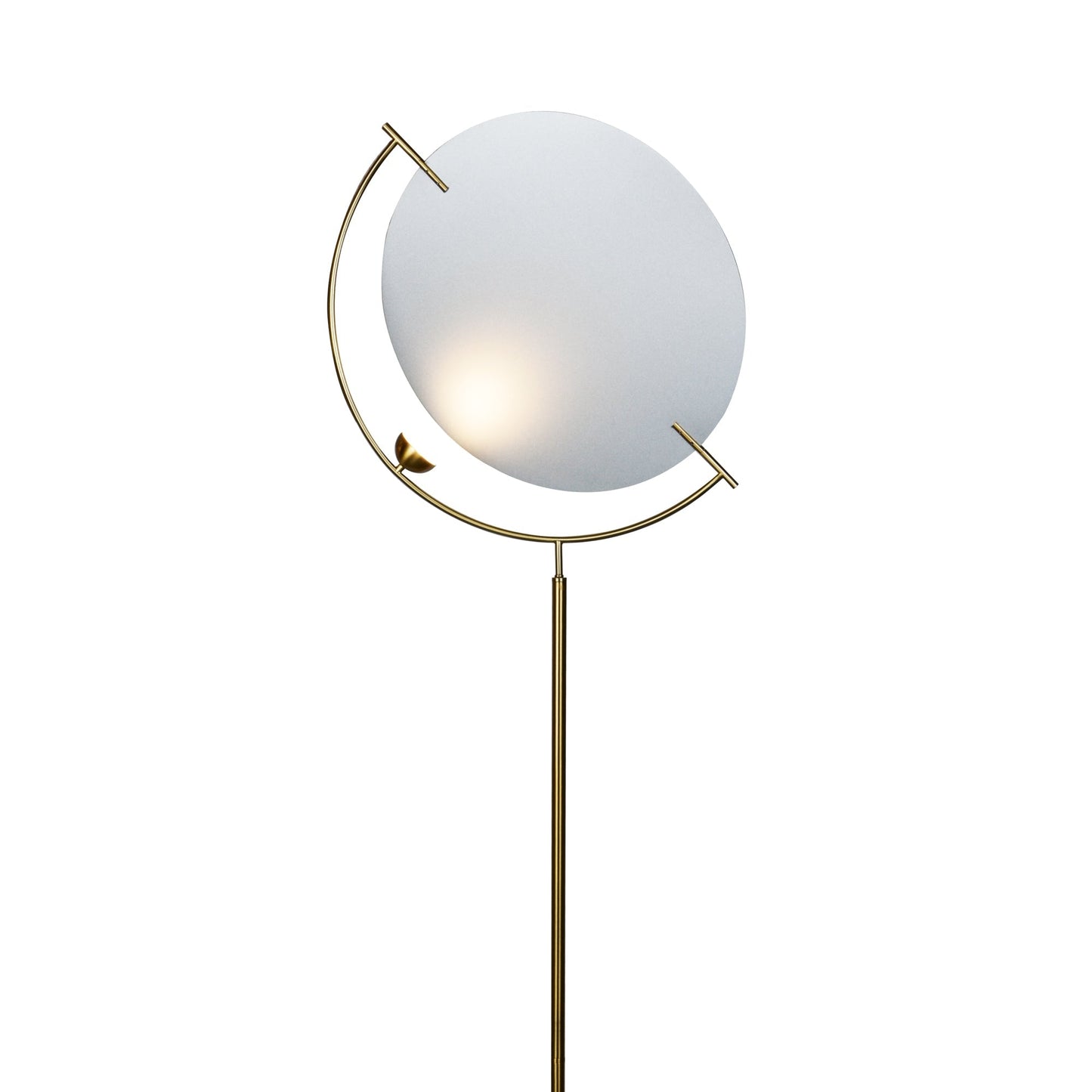 Vonn Lighting Como 60" Antique Brass Integrated LED Floor Lamp With Silver Shade