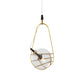 Vonn Lighting Firenze 8" Antique Brass Integrated LED Pendant With Clear Glass Shade