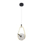 Vonn Lighting Firenze 8" Antique Brass Integrated LED Pendant With Clear Glass Shade