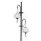 Vonn Lighting Lecce 70" Black Integrated LED Floor Lamp With Frosted White Glass Shades