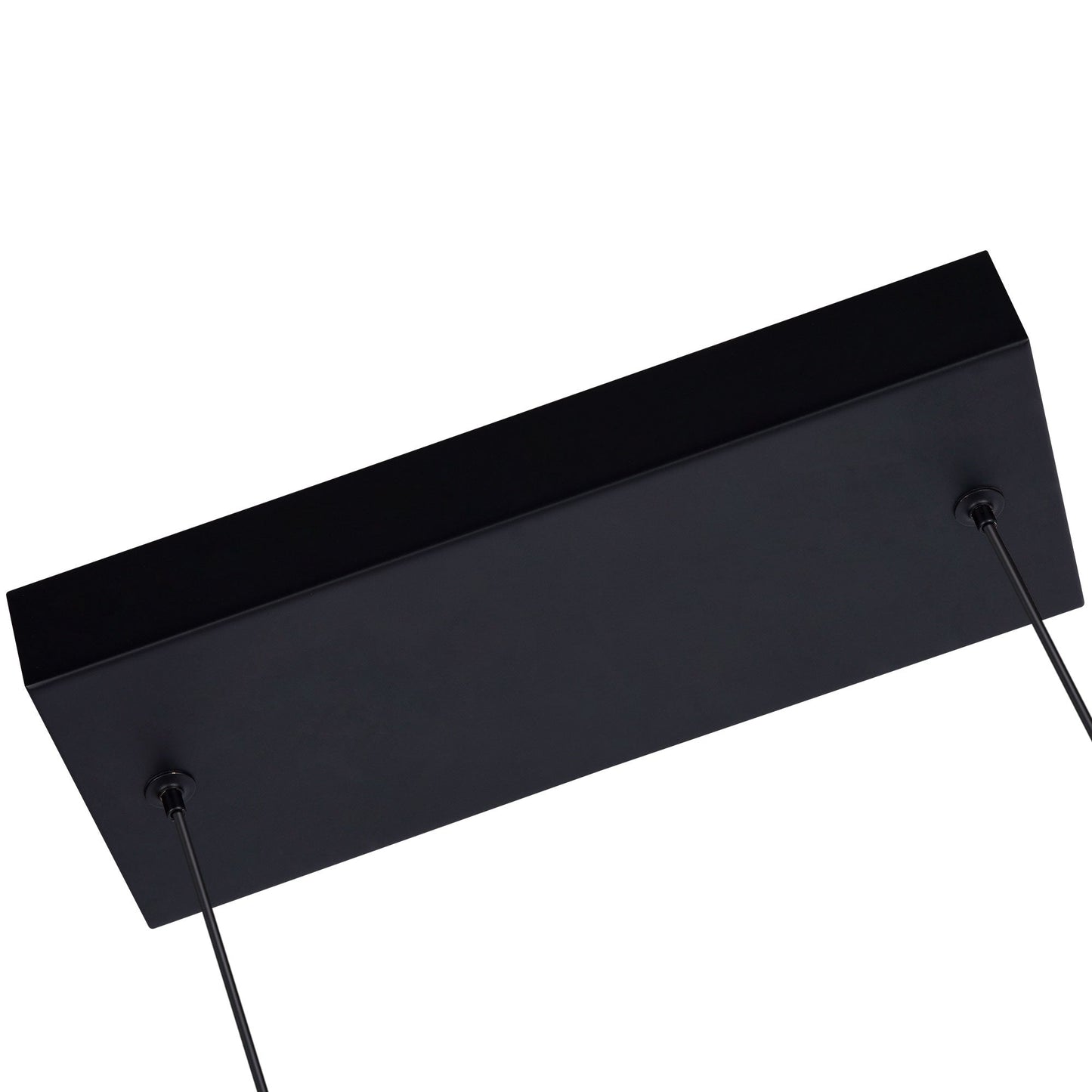 Vonn Lighting Milano 39" 6-Light Black Integrated LED Linear Chandelier With Clear Acrylic Shades