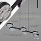 Vonn Lighting Milano 39" 6-Light Black Integrated LED Linear Chandelier With Clear Acrylic Shades