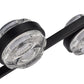 Vonn Lighting Milano 39" 6-Light Black Integrated LED Linear Chandelier With Clear Acrylic Shades