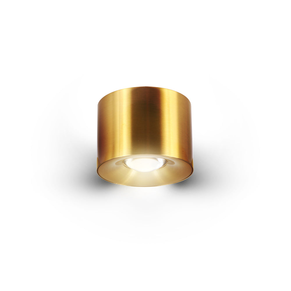 Vonn Lighting Node 4" Antique Brass Integrated LED Round Fixed Surface Mount Downlight