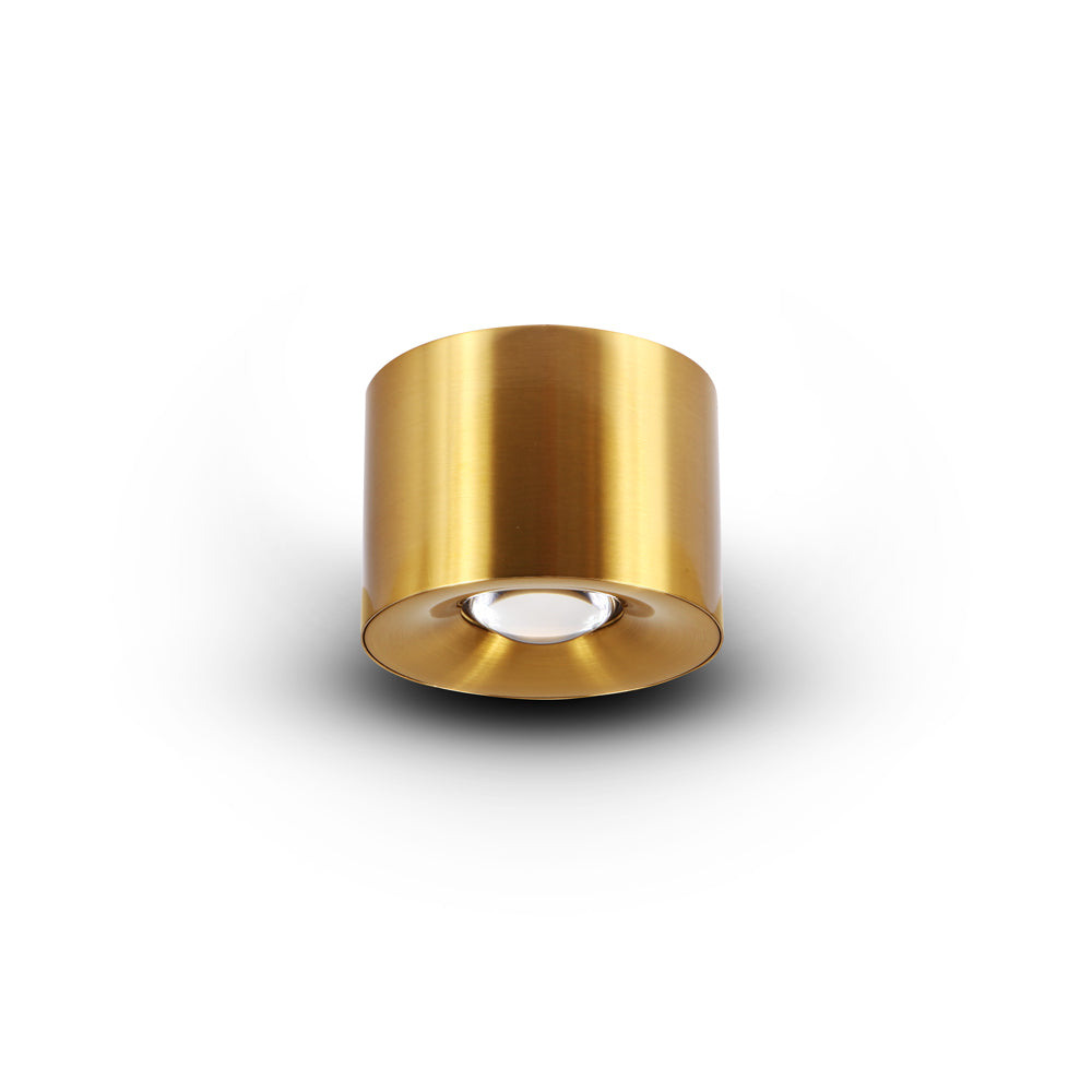 Vonn Lighting Node 4" Antique Brass Integrated LED Round Fixed Surface Mount Downlight