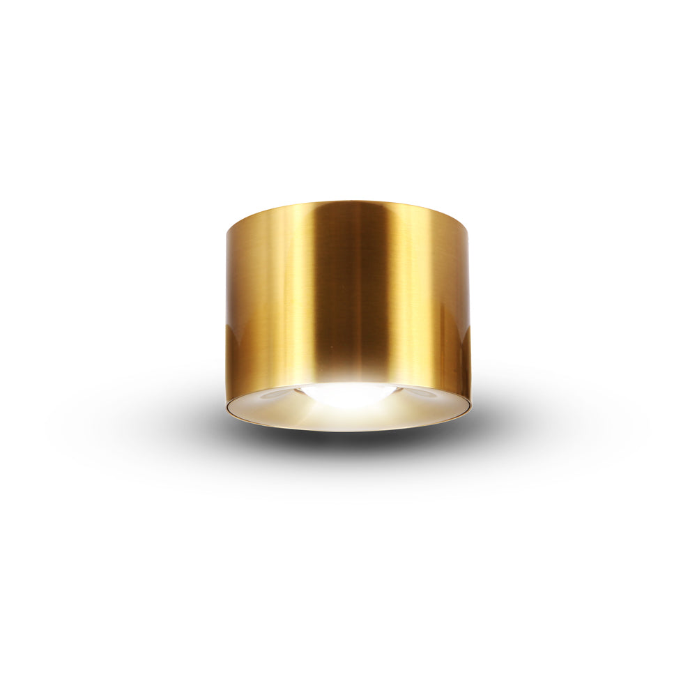 Vonn Lighting Node 4" Antique Brass Integrated LED Round Fixed Surface Mount Downlight