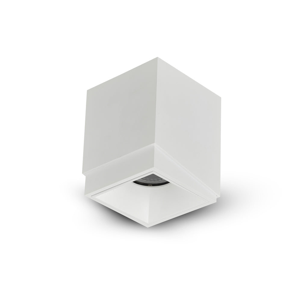 Vonn Lighting Node 4" White Integrated LED Square Fixed Semi-Flush Mount Downlight