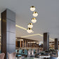 Vonn Lighting Ravello 10" 5-Light Brass Integrated LED Round Chandelier With White Acrylic Shades