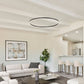 Vonn Lighting Tania 39" Black Integrated LED Round Chandelier With Acrylic Shade