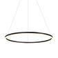 Vonn Lighting Tania 39" Black Integrated LED Round Chandelier With Acrylic Shade