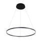 Vonn Lighting Tania 39" Black Integrated LED Round Chandelier With Acrylic Shade