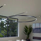 Vonn Lighting Tania 39" Black Integrated LED Round Chandelier With Acrylic Shade