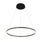 Vonn Lighting Tania 39" Black Integrated LED Round Chandelier With Acrylic Shade