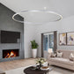 Vonn Lighting Tania 60" Silver Integrated LED Round Chandelier With Acrylic Shade