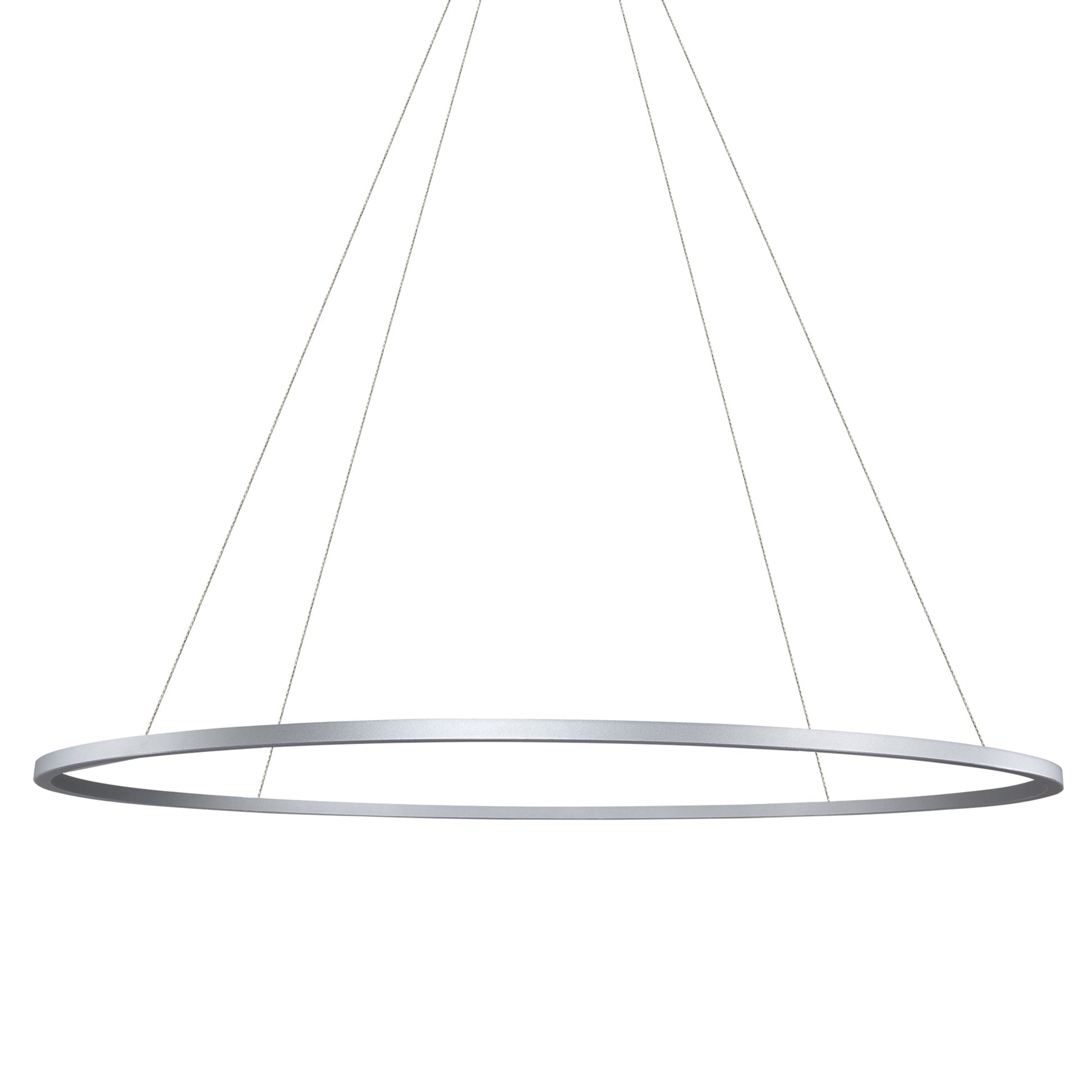 Vonn Lighting Tania 60" Silver Integrated LED Round Chandelier With Acrylic Shade