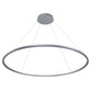 Vonn Lighting Tania 60" Silver Integrated LED Round Chandelier With Acrylic Shade