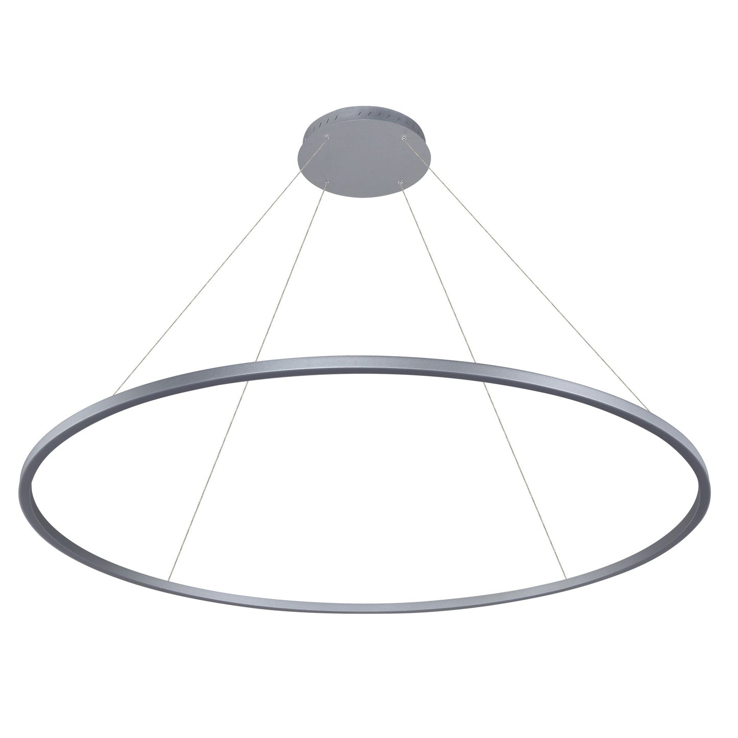 Vonn Lighting Tania 60" Silver Integrated LED Round Chandelier With Acrylic Shade