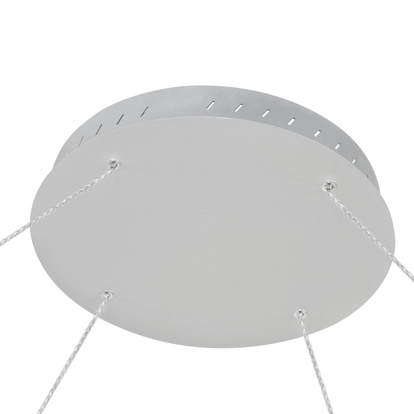 Vonn Lighting Tania 60" Silver Integrated LED Round Chandelier With Acrylic Shade