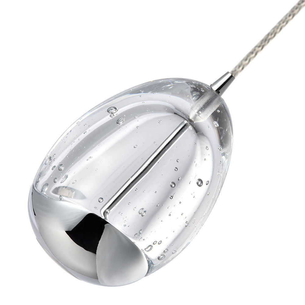 Vonn Lighting Venezia 4" Polished Chrome Integrated LED Round Pendant With Clear Glass Shade