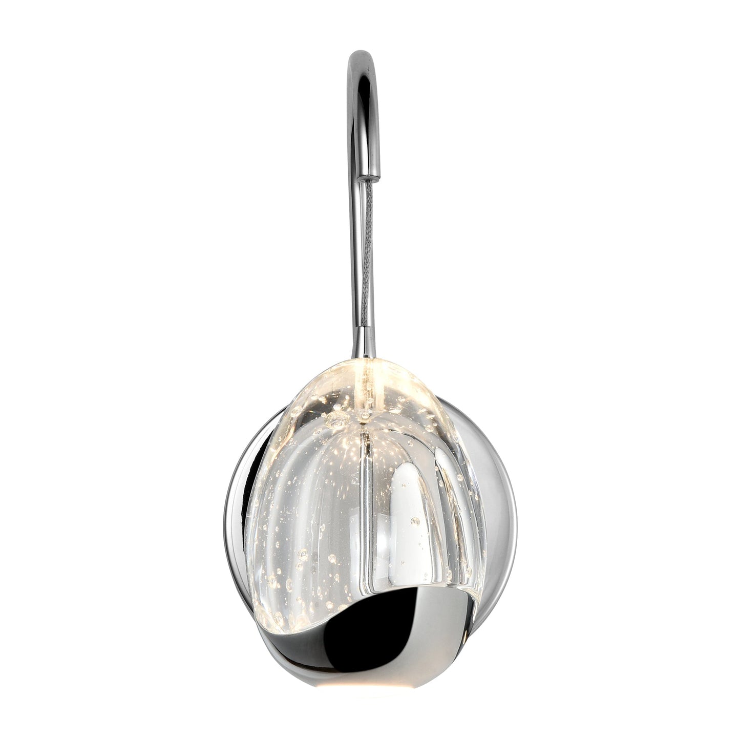 Vonn Lighting Venezia 5" Polished Chrome Integrated LED Round Wall Sconce With Clear Glass Shade